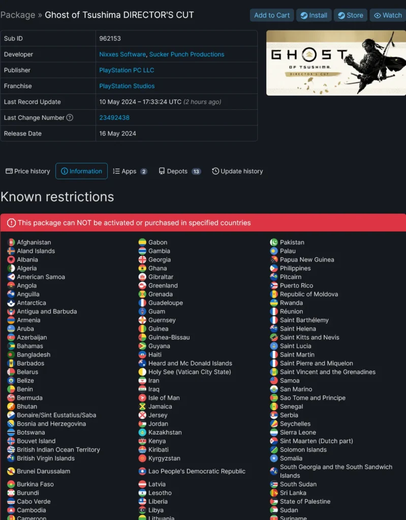 Ghost of Tsushima Has Been De-Listed in Countries You Can't Create A PSN Account 1 GhostofTsushimaRestrictedCountries