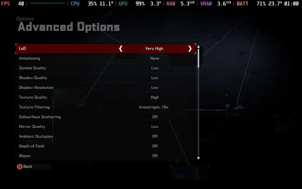 Every Dead Rising Game Tested on the Steam Deck 19 DR4SteamDeckSettings1