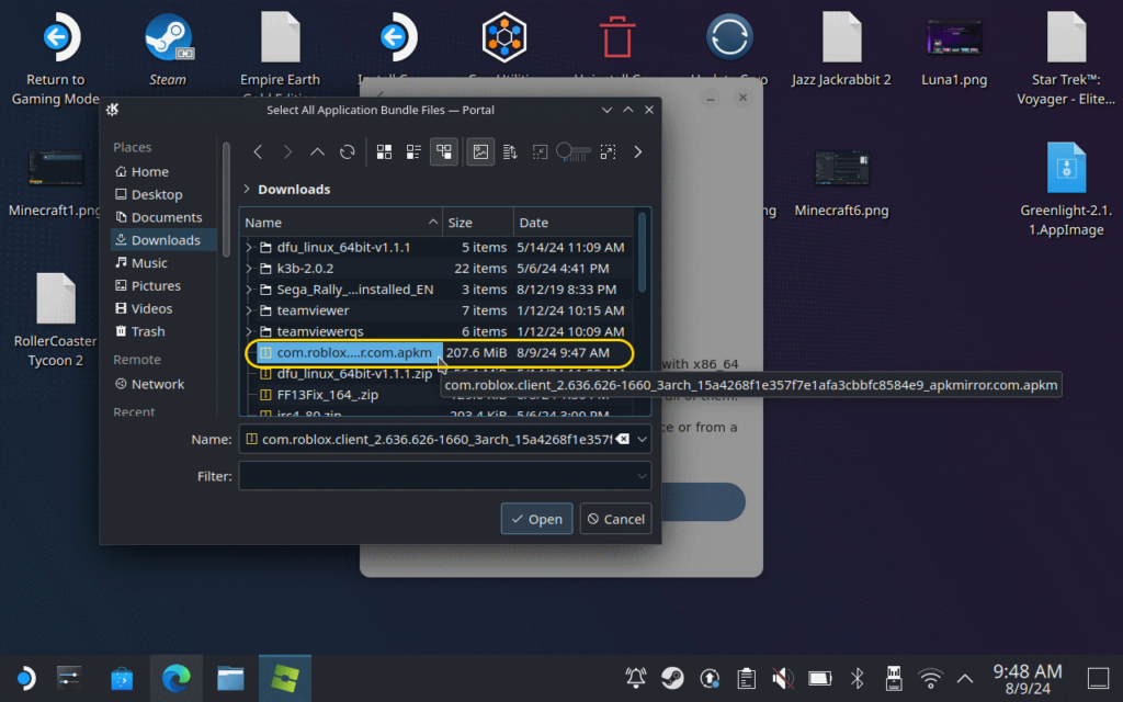 How to Play Roblox on Steam Deck Using Sober 7 Roblox8