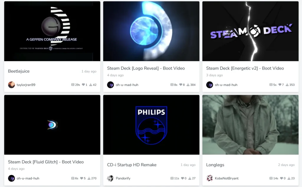 A User Created Some of The Best Steam Deck Boot Videos I Have Seen 1 Screenshot 2024 09 10 at 07 44 56 Boot Videos Steam Deck Repo