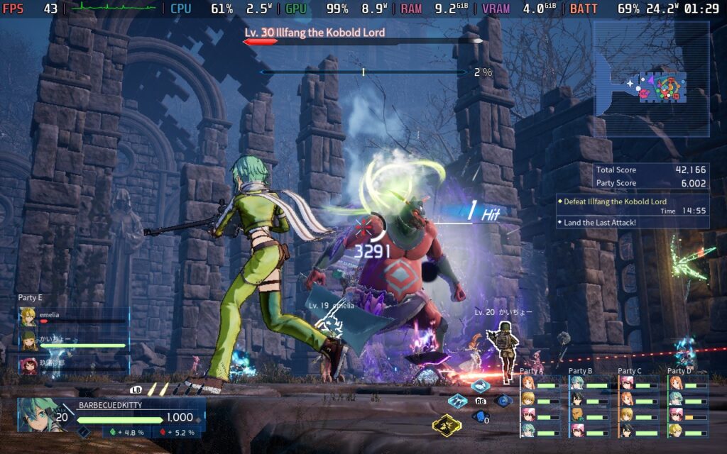 Sword Art Online Fractured Daydream Test Shows Some Promise on Steam Deck 2 SwordArtOnlineFracturedDaydreamBeta 4