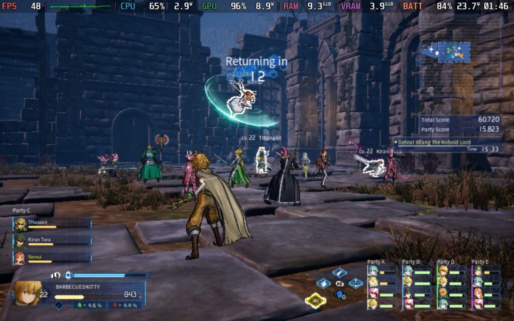 Sword Art Online Fractured Daydream Test Shows Some Promise on Steam Deck 5 SwordArtOnlineFracturedDaydreamBeta 6