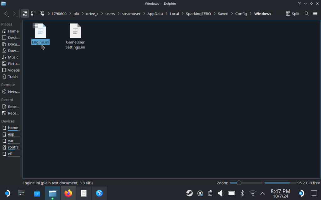 How To Lower Framerate For Dragon Ball: Sparking Zero on Steam Deck Without Slowdown 2 SparkingZeroEngineINILocation
