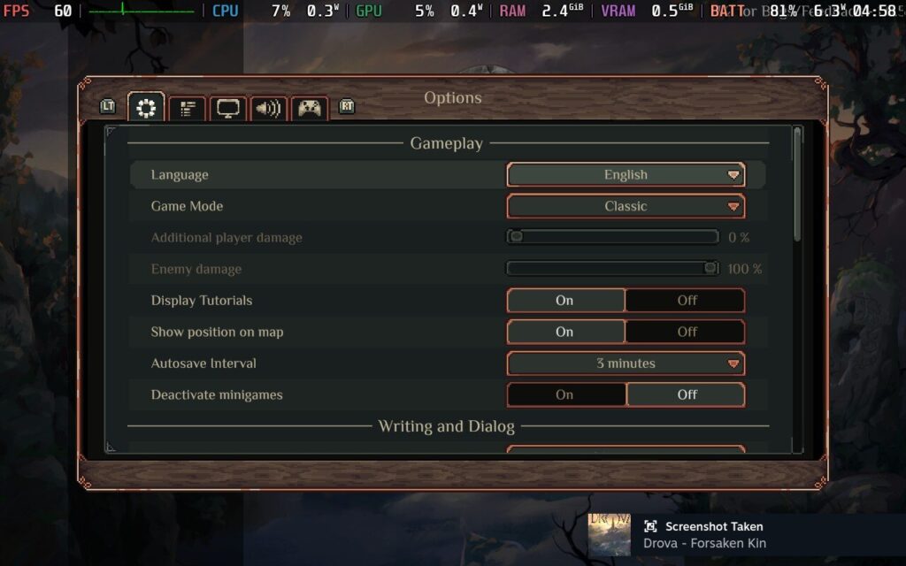 Drova: Forsaken Kin 6 DrovaGameOptions