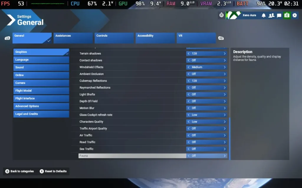 Microsoft Flight Simulator 2024 Now Works on the Steam Deck, But How Does it Perform? 3 MSFS2024Settings3