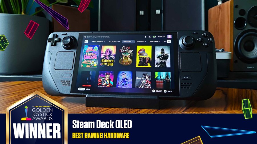 Steam Deck OLED Wins Best Gaming Hardware At Golden Joystick Awards 2024 1 SteamDeckOLEDGoldenJoystickAward