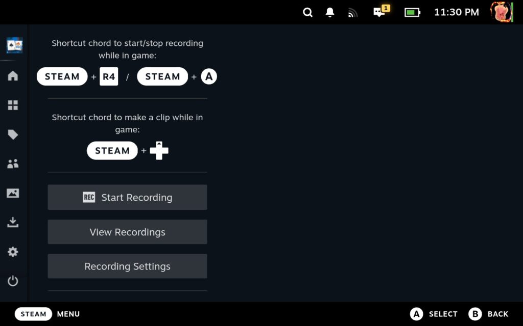 How To Use Game Recording On The Steam Deck - All Features Explained 2 SteamGameRecordingShortcut