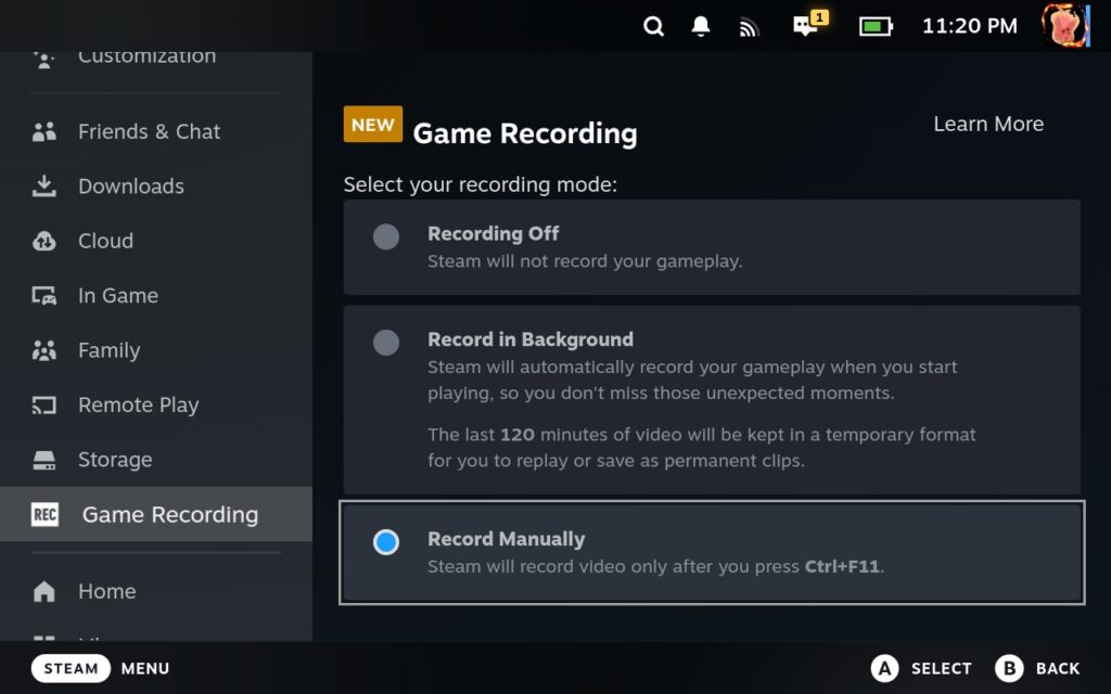 How To Use Game Recording On The Steam Deck - All Features Explained 5 SteamGameRecordingTwoTypes