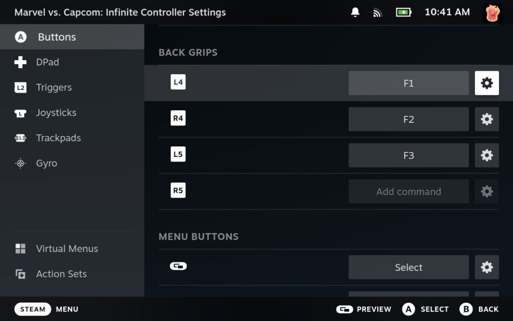 How To Install Marvel Vs. Capcom Infinite Beyond Mod on Steam Deck 7 MarvelVsCapcomInfiniteBackGrips