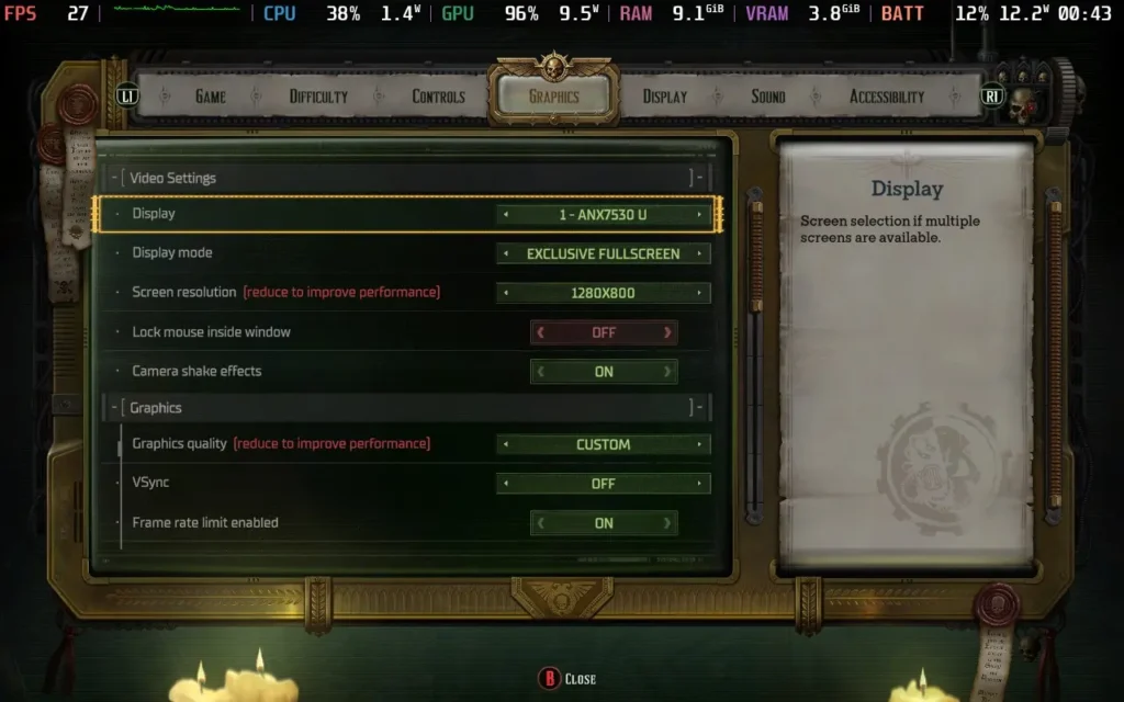 Warhammer 40,000: Rogue Trader 5 RogueTraderSettings1