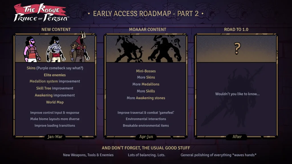 The Rogue Prince of Persia Will No Longer Get Ubisoft Connect DRM When It Launches 2 TheRoguePrinceofPersiaRoadmapPart2