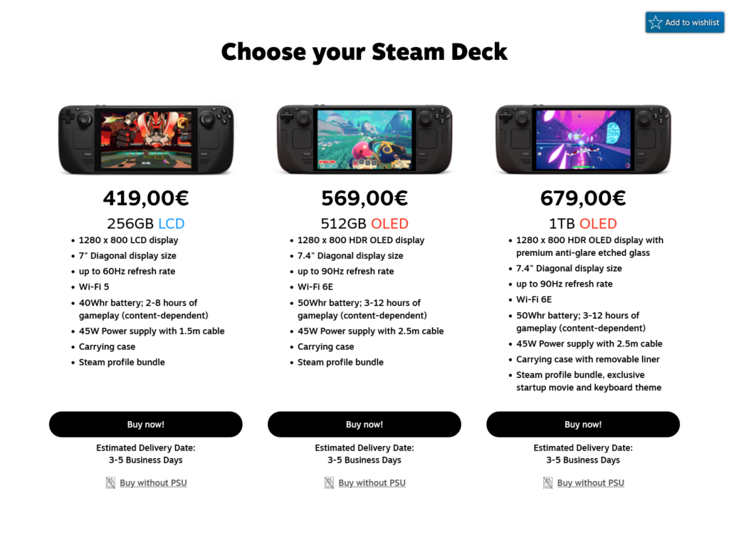 Steam Decks Can Now Be Purchased Without a Charger In Europe 1 Screenshot 2025 01 22 at 19 46 37 Steam Deck™