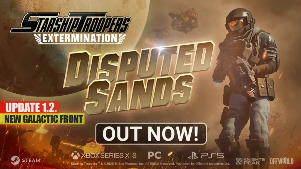 Starship Troopers: Extermination Update 1.2 Brings New Galactic Front Event and Perks System 1 StarshipTroopersDisputedSands