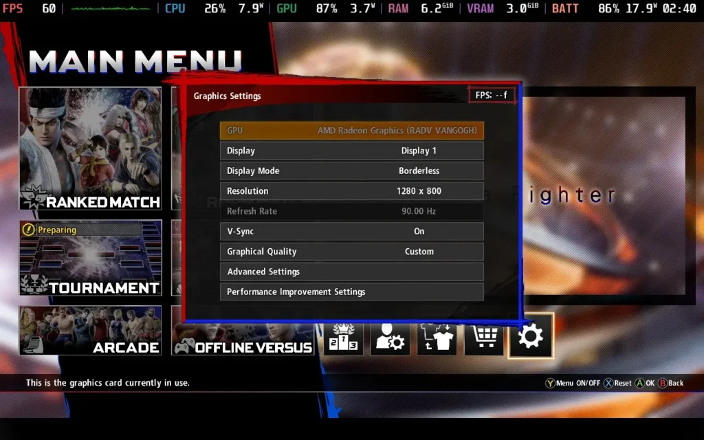 Virtua Fighter 5 R.E.V.O. 5 VirtuaFighter5Settings1