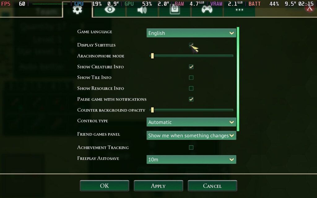 Empires of the Undergrowth 6 EmpiresofUndergrowthSettings