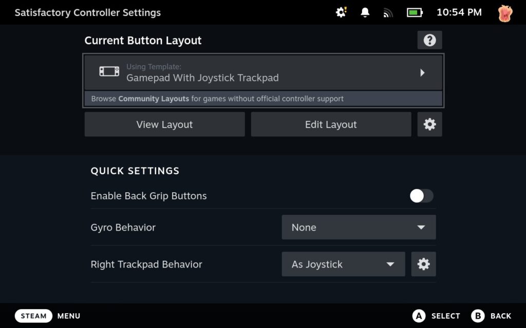 How To Enable Controller Support For Satisfactory on Steam Deck 5 SatisfactoryControllerSchemeGamepad