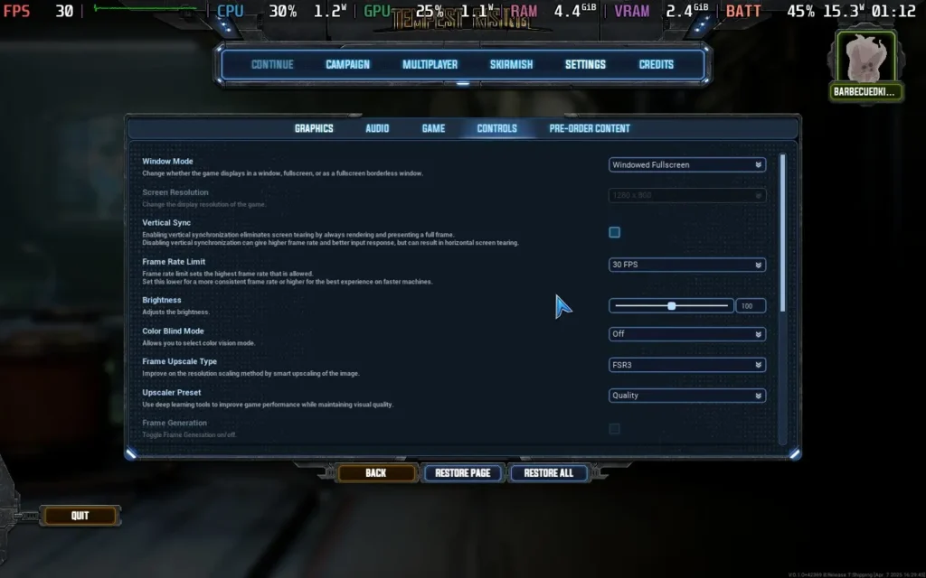 Tempest Rising 4 TempestRisingSettings1