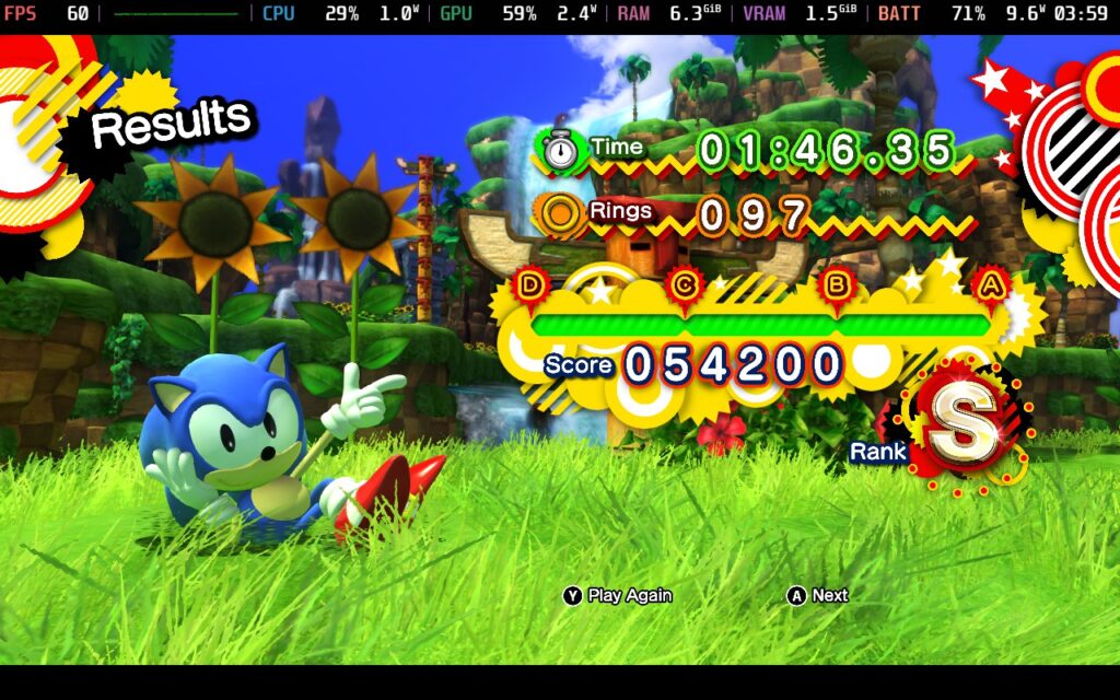 Sonic X Shadow Generations on Steam Deck With FXAA Anti-Aliasing
