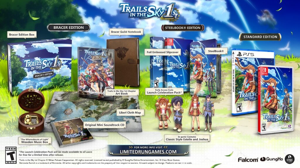 Trails in the Sky 1st Chapter, Standard and Collector's Edition Pre-Orders Announced 2 Trail in the Sky Chapter 1 editions