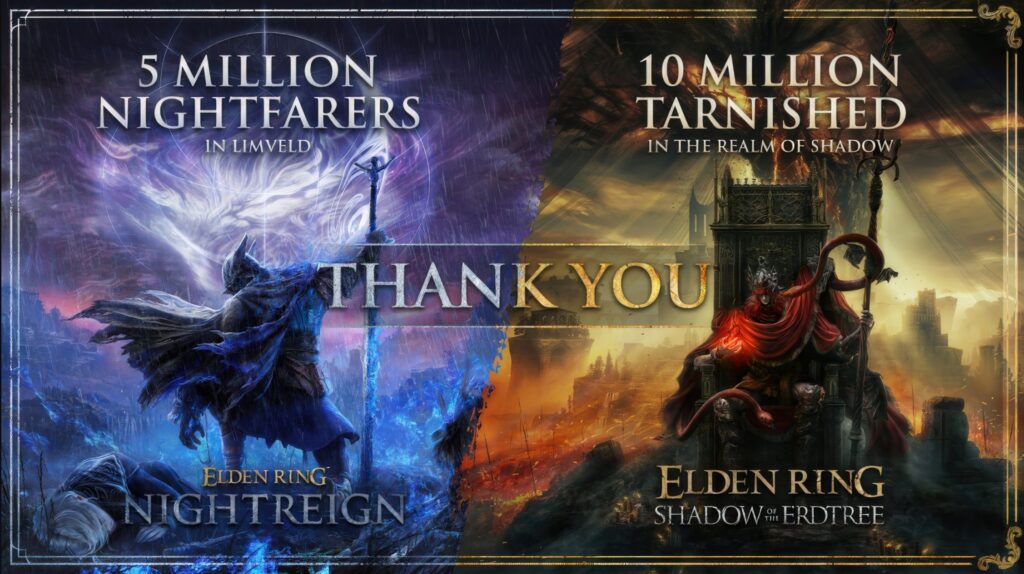 Elden Ring Shadow of the Erdtree and Elden Ring Nightreign Hit Sales Milestones 1 Elden Ring Milestone