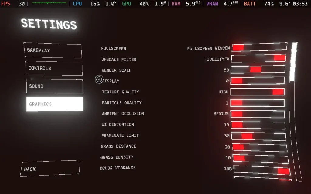 Mycopunk (Early Access) 6 MycopunkSettings