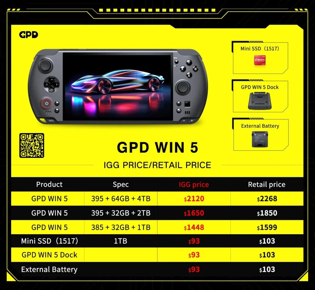 World's Most Powerful Handheld, The GPD WIN 5, Opens Pre-Orders on September 25th 2 GPDWin5