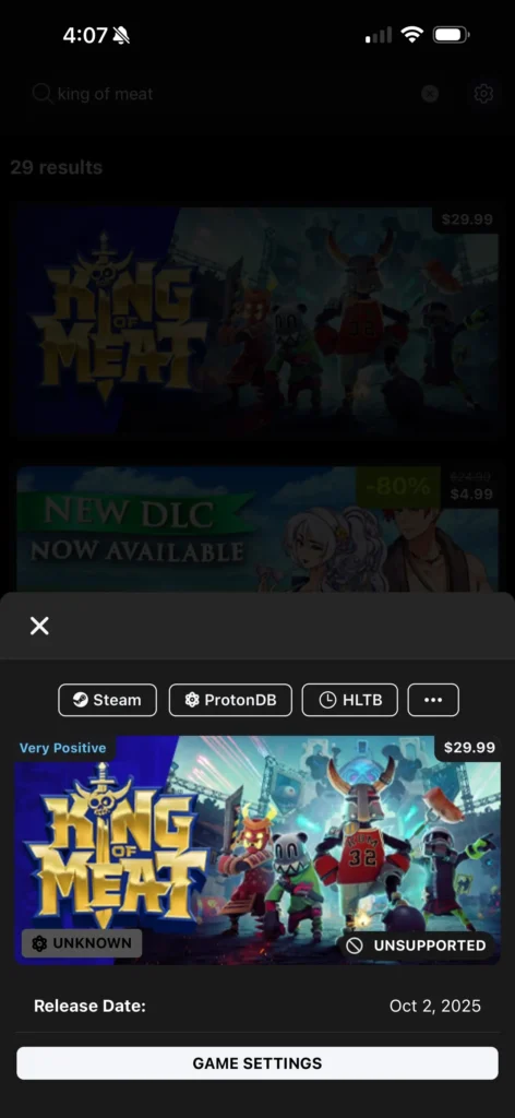 Check Recommended Steam Deck Settings On iPhone Easily With The New DeckSettings App 4 DeckSettingsFirstWindow