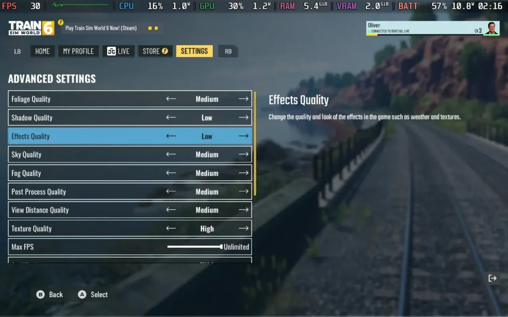 Train Sim World 6 4 TSW6Settings2