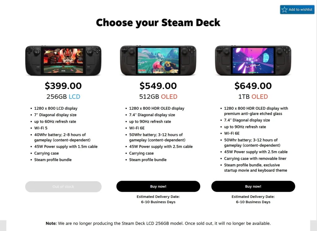 Valve Has Quietly Discontinued The Steam Deck LCD 1 Steam Deck Steam Store page