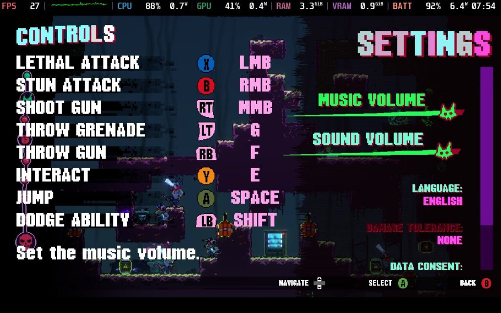 CLAWPUNK Settings