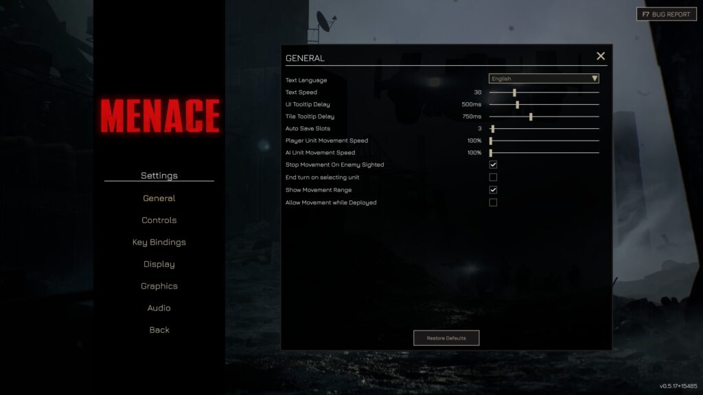 MENACE (Early Access) 9 MenaceSettings 3