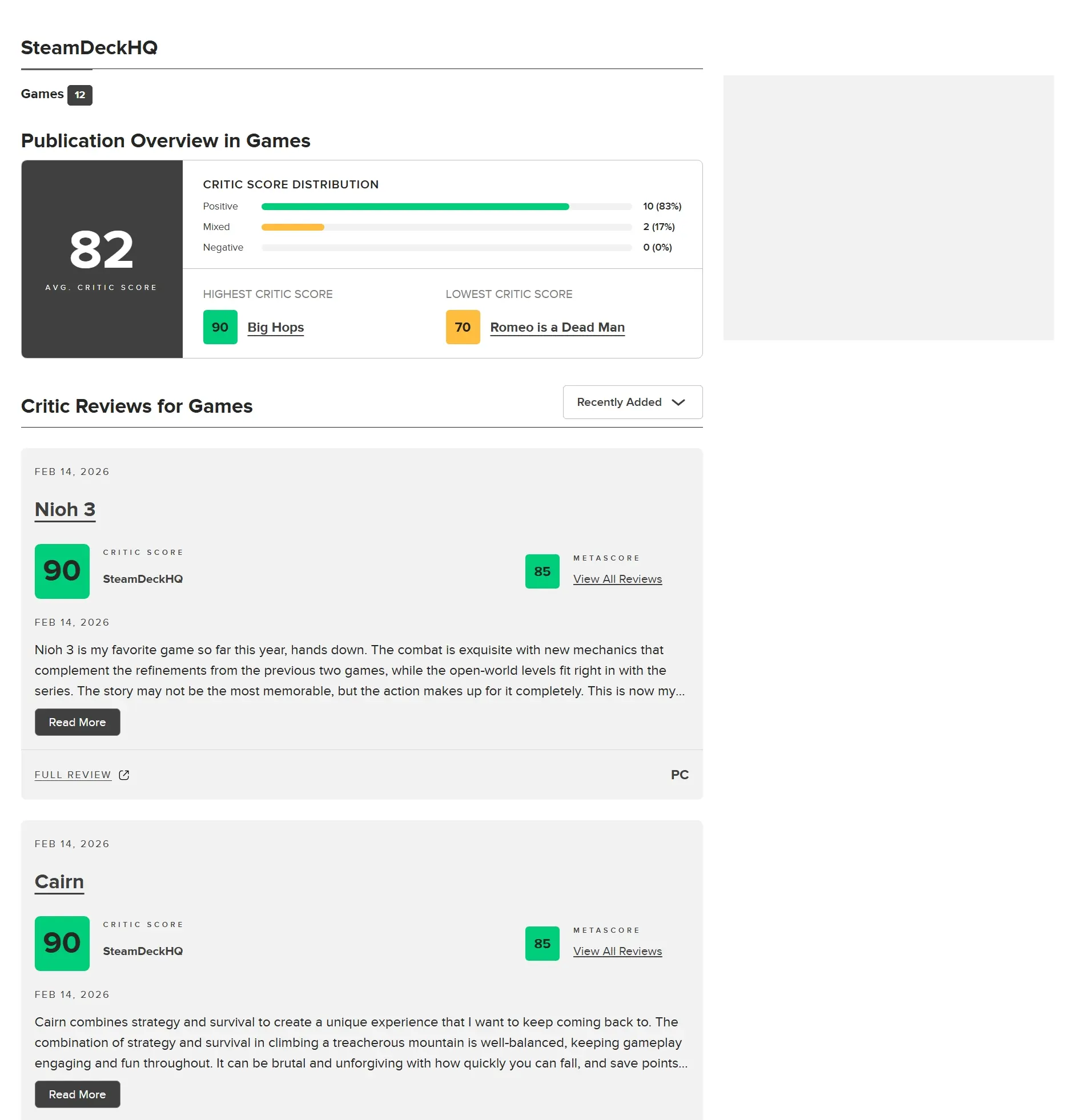 SteamDeckHQ Has Become A Critic On Metacritic! 1 SteamDeckHQ on Metacritic