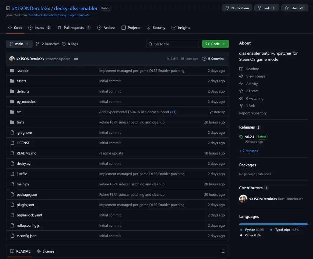 DLSS Multi-Frame Generation Is Now Easier To Enable On Steam Deck, And It Makes Gameplay Worse 2 Screenshot 26 3 2026 53638 github.com