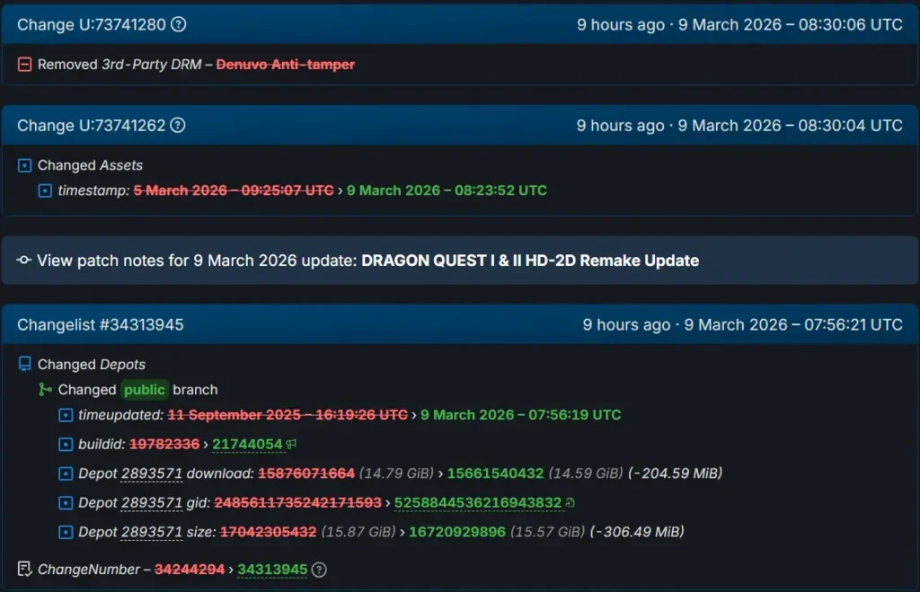 Square Enix Removes Denuvo From Dragon Quest 1 & 2 HD-2D Remake 2 Screenshot 9 3 2026 101133 steamdb.info