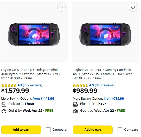 Lenovo Legion Go S Prices Jump by As Much As 75% 2 LenovoLegionGoSPrice