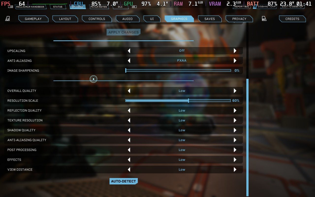 Deep Rock Galactic: Rogue Core Performs Well On Steam Deck So Far 4 DeepRockGalacticRogueCoreSettings