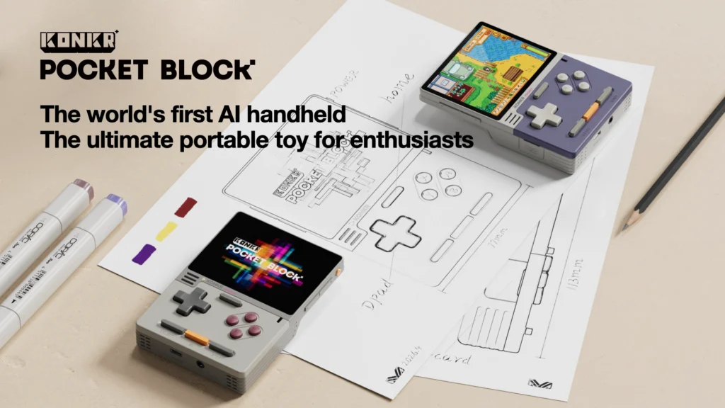 AYANEO Announces Pocket AIR Mini IGS Collaboration And "AI" Handheld 4 KONKR Pocket Block