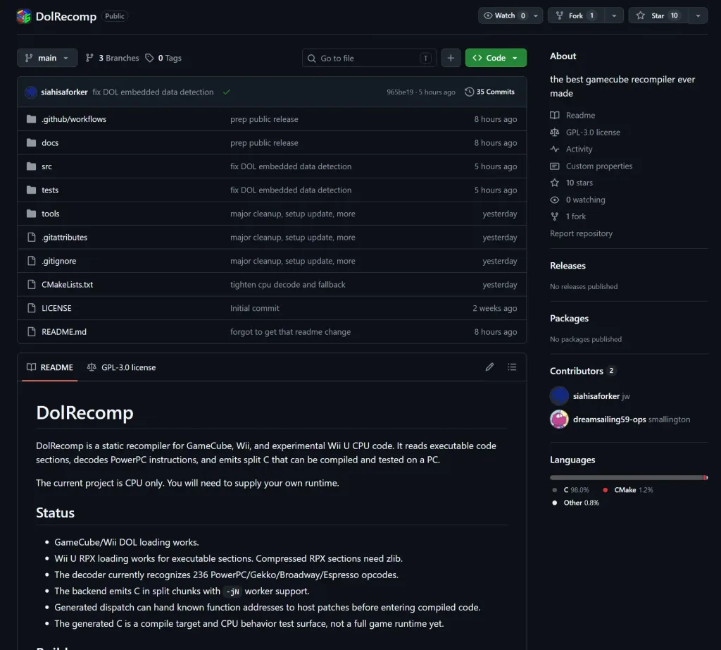 We May See More GameCube, Wii, And Even WiiU PC Ports Soon 1 DolRecomp - GameCube and Wii PC Port