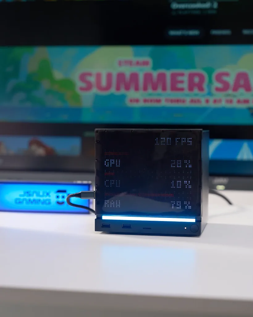 JSAUX Unveils Three Steam Machine Faceplates Coming Later This Year 3 7in DotMatrix Prototype