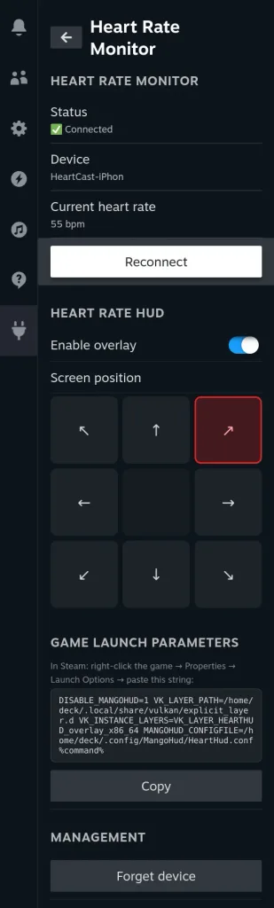 A New Steam Deck Plugin Will Show Our Heart Rate On The Screen As We Play 2 HeartRateDeckyPluginCurrentUI