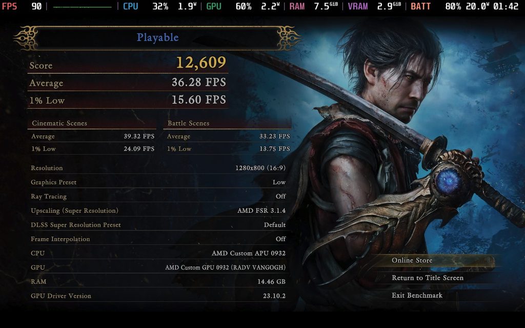 Onimusha: Way of the Sword's Benchmark Tool Shows Promising Steam Deck Performance 4 OnimushaWayoftheSwordSteamDeckBenchmarkLow